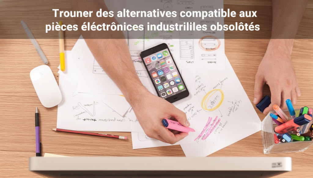 Trouver des alternatives compatibles aux pièces électroniques industrielles obsolètes 1 Image de couverture stylisée avec titre pour l’article Trouver des alternatives compatibles aux pièces électroniques industr…