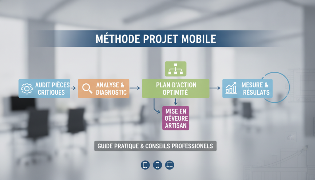 Plan d’action pour obtenir plus de résultats avec audit pièces critiques pour un artisan : guide pratique et conseils professionnels 2 Schéma explicatif réaliste avec texte sur audit pièces critiques