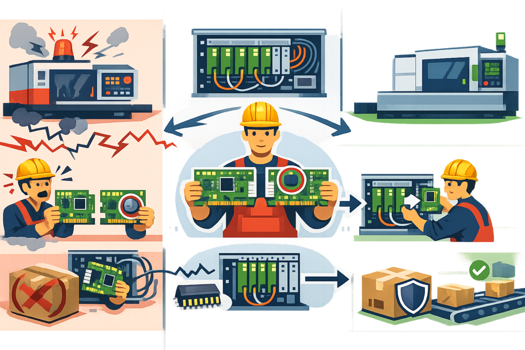 Fournisseur de cartes électroniques industrielles : vérifier la compatibilité avant de commander 3 Illustration graphique sur fournisseur cartes électroniques industrielles