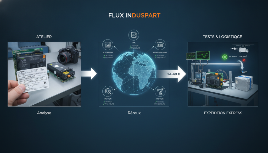 Réseau mondial pour la recherche de pièces électroniques industrielles rares 3 Schéma explicatif visuel sur reseau mondial pieces electroniques